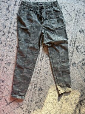 Maurices Olive Green Camo Straight Leg Pants